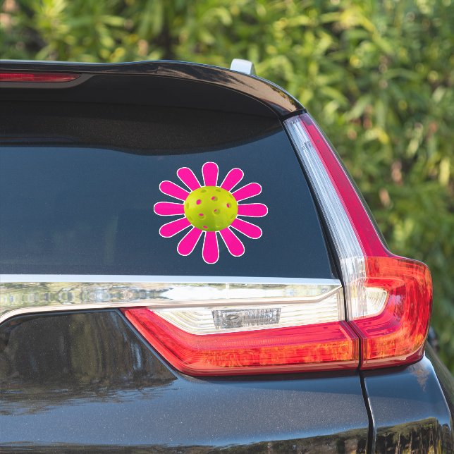 Niedlicher Pink-Disam-Pikleball-Aufkleber Aufkleber (Auto Seite)