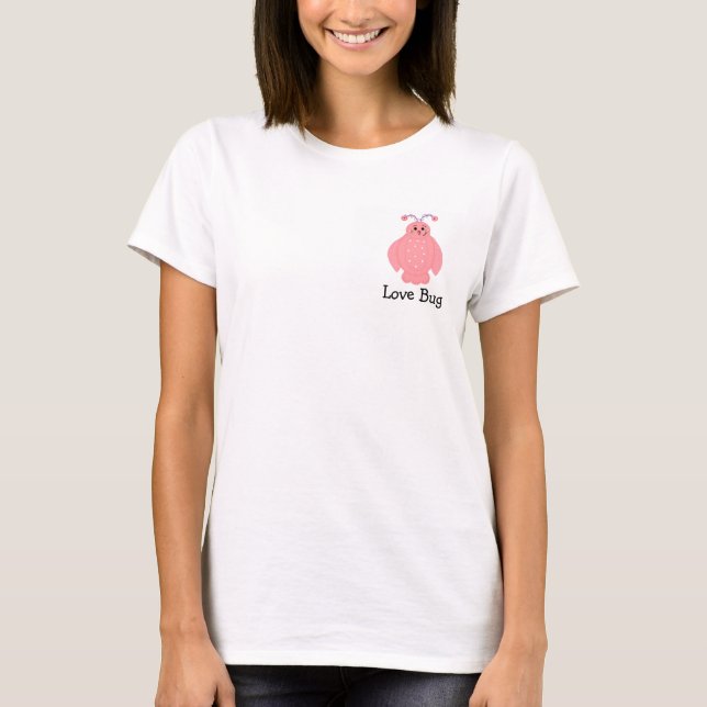 Niedlicher Pink-Liebe-Fehler T-Shirt (Vorderseite)