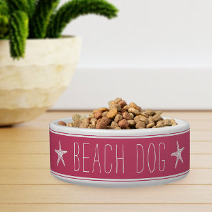 Niedlicher Pink & White Starfish Hund Napf