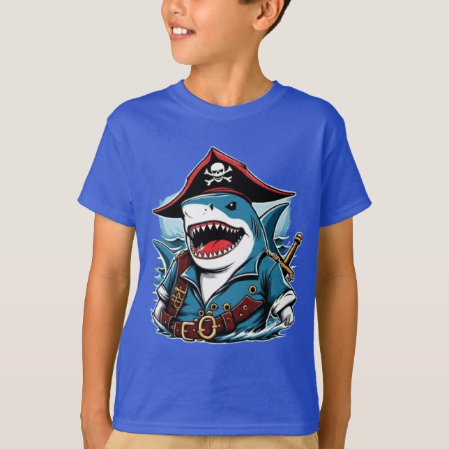 Niedlicher Piratenhai-T - Shirt (Vorderseite)