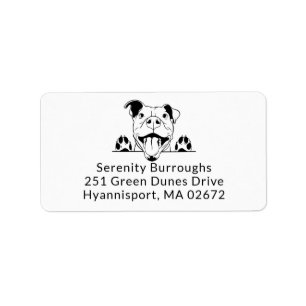 Niedlicher Pit Bull Lover Pittie Pitbull Liebe Wel Adressaufkleber
