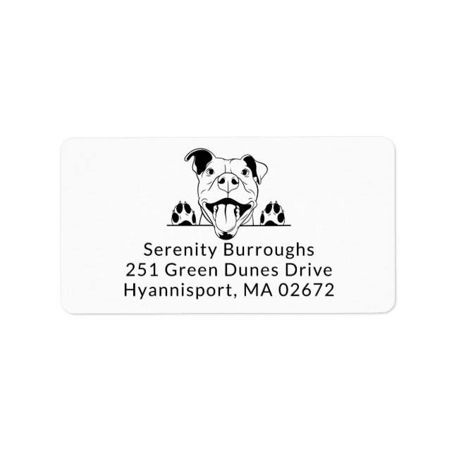 Niedlicher Pit Bull Lover Pittie Pitbull Liebe Wel Adressaufkleber (Vorne)
