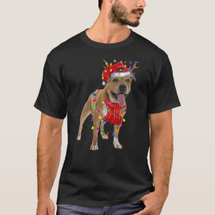 Niedlicher Pitbuler Weihnachtsbaumhund T-Shirt