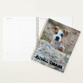 Niedlicher Pitbull Terrier Welpenkalender Planer