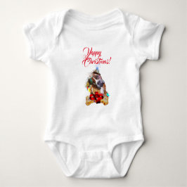 Niedlicher Pittie Dog Yappy Weihnachten Baby Strampler