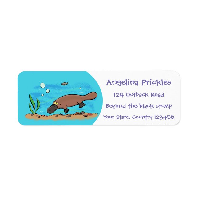 Niedlicher Platypus-Cartoon (Vorne)
