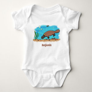 Niedlicher Platypus-Cartoon Baby Strampler