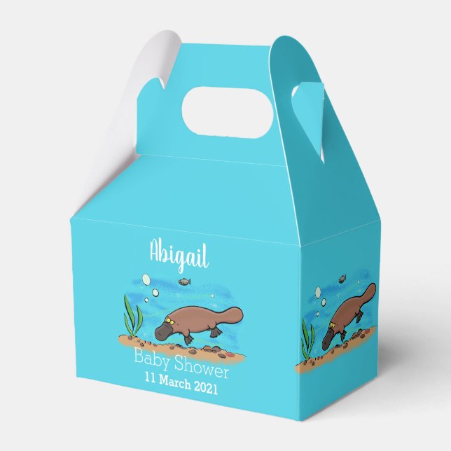Niedlicher Platypus-Cartoon Geschenkschachtel (Vorderseite)