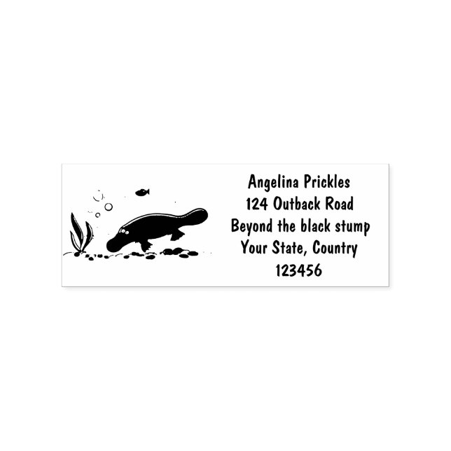 Niedlicher Platypus-Cartoon Gummistempel (Prägung)