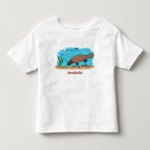 Niedlicher Platypus-Cartoon Kleinkind T-shirt