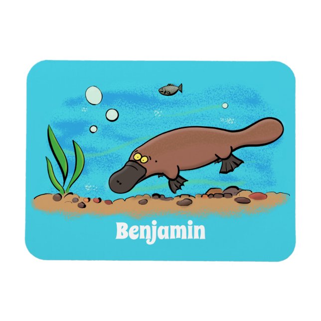 Niedlicher Platypus-Cartoon Magnet (Horizontal)