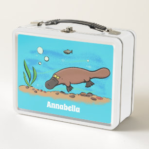 Niedlicher Platypus-Cartoon Metall Brotdose