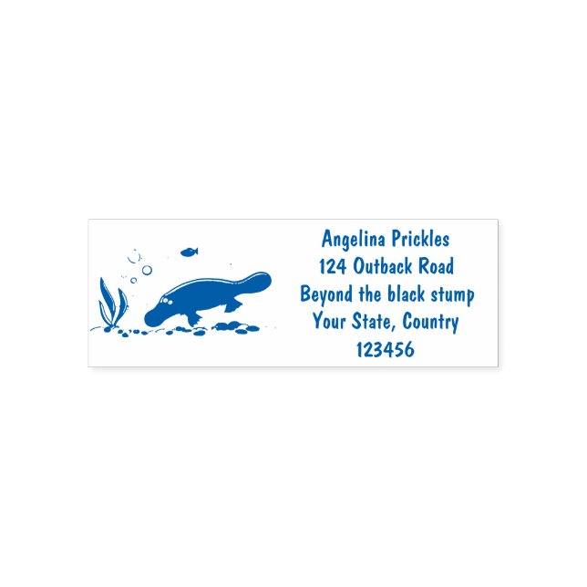 Niedlicher Platypus-Cartoon Permastempel (Design)