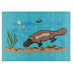 Niedlicher Platypus-Cartoon Schneidebrett