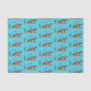 Niedlicher Platypus-Cartoon Seidenpapier