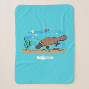 Niedlicher Platypus-Cartoon Sherpadecke