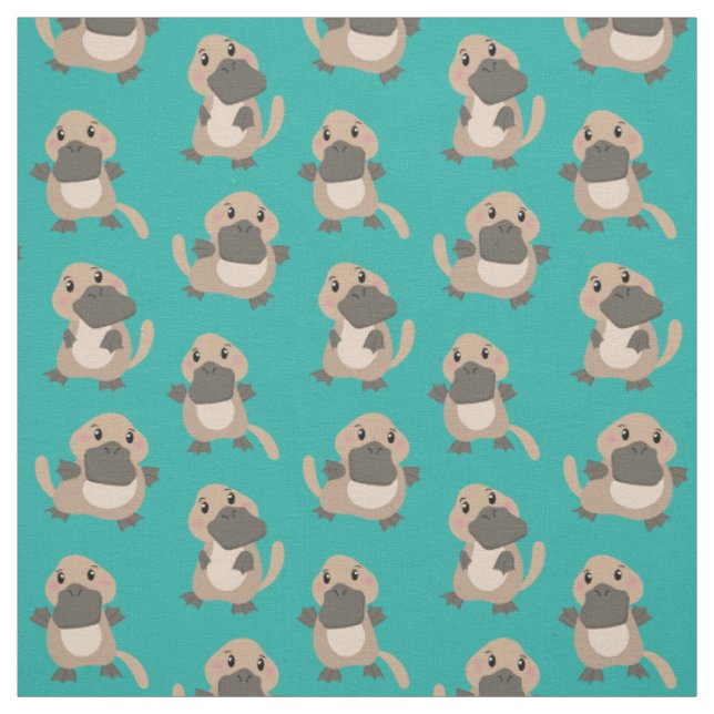 Niedlicher Platypus-Cartoon Stoff (Muster)