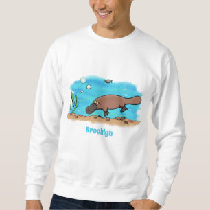 Niedlicher Platypus-Cartoon Sweatshirt