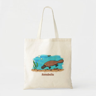 Niedlicher Platypus-Cartoon Tragetasche