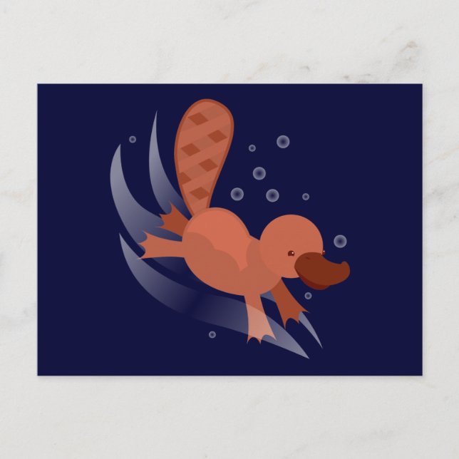 niedlicher Platypus Postkarte (Vorderseite)