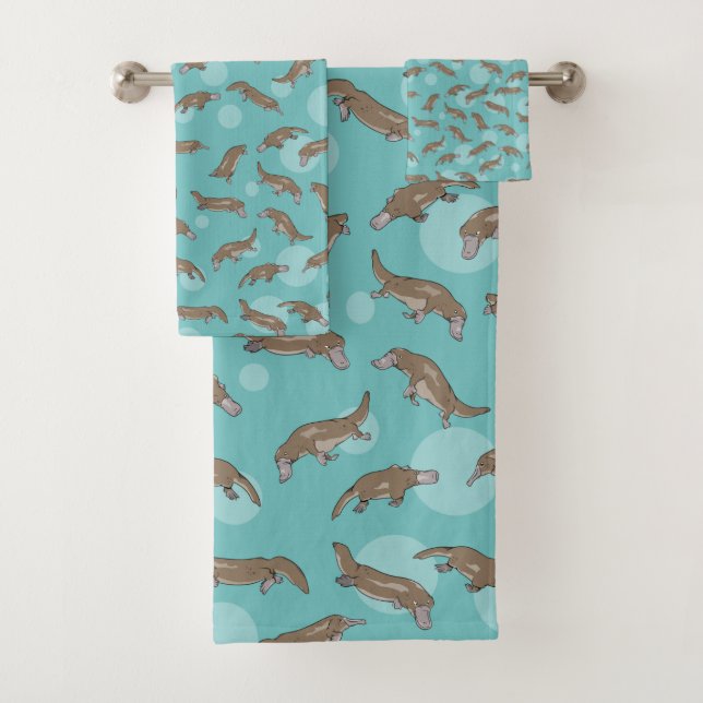Niedlicher Platypus Schwimmen Badhandtuch Set (Insitu)