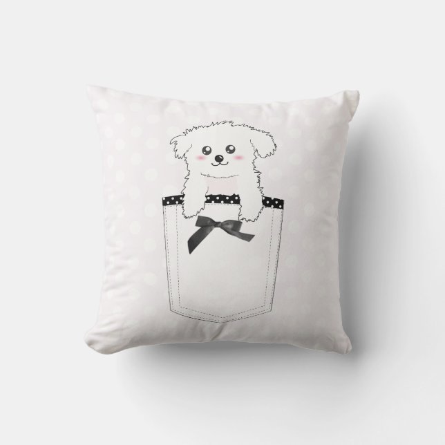 Niedlicher Pocket-Welpenhund Kissen (Vorderseite)