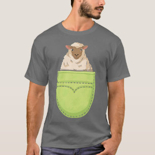 Niedlicher Pocketfarm Tierischer Bauer Zuchtschaf T-Shirt