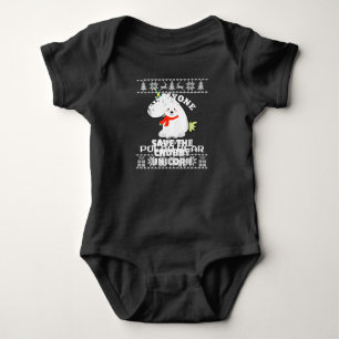 Niedlicher Polar Bär Familientier Weihnachten Baby Strampler