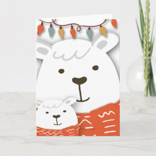 Niedlicher Polar-Bär für Kinder und Eltern im Matc Karte