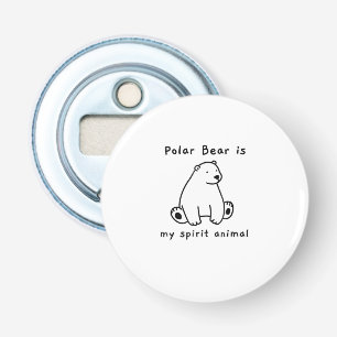 Niedlicher Polar Bär ist mein Geist Tierbär. Flaschenöffner
