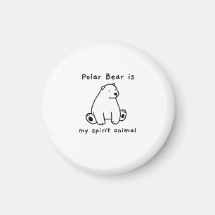 Niedlicher Polar Bär ist mein Geist Tierbär. Magnet