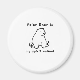 Niedlicher Polar Bär ist mein Geist Tierbär. Magnet