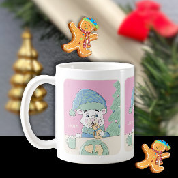 Niedlicher Polar Bär mit Cookie Kid Holiday Tasse