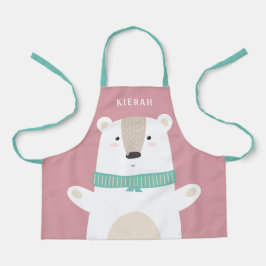 Niedlicher Polar Bär Moderne Kinder blasen Schürze