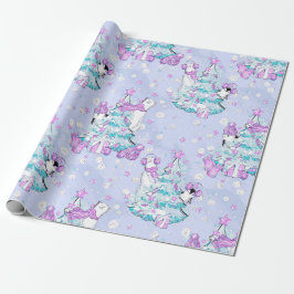 Niedlicher Polar-Bär und Pinguin-Weihnachten Geschenkpapier