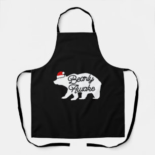 Niedlicher Polar Bär Weihnachten Pajama Shirt Funn Schürze