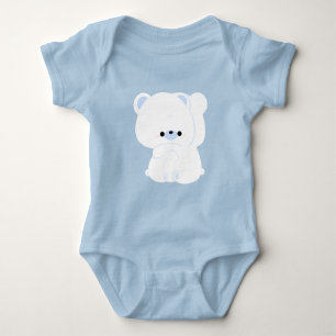 Niedlicher Polar Bear Couple Baby Strampler