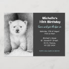 Niedlicher Polar Bear & Cub Geburtstagsparty Einla Einladung
