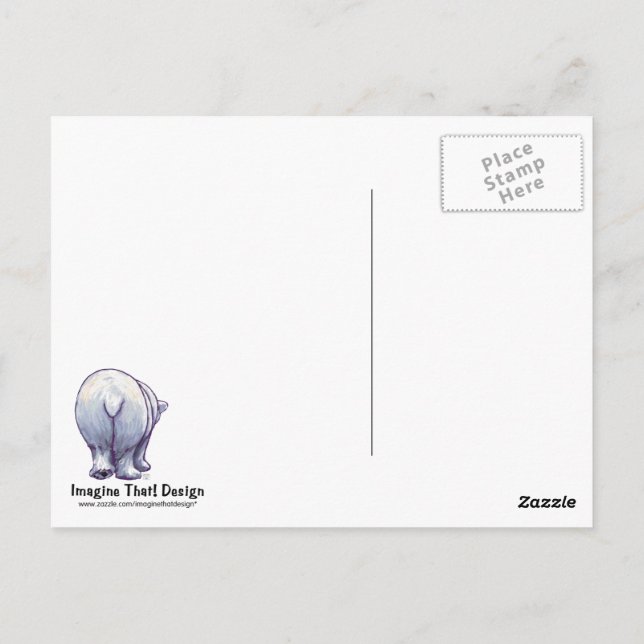 Niedlicher Polarbär für Mama Postkarte (Rückseite)