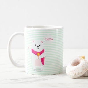 Niedlicher Polarbär - personalisierte Umarmung Kaffeetasse
