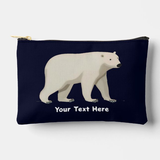 Niedlicher Polarbär und Nordlichter Zubehörtasche (Vorderseite)