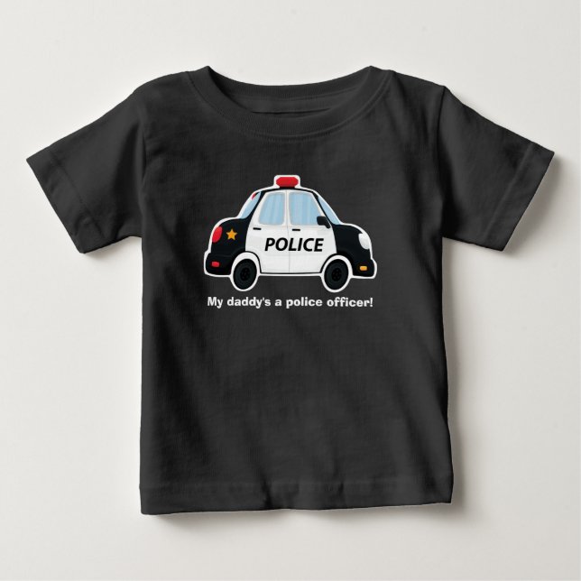 Niedlicher Polizeiwagen T - Shirt - Baby - Kleinki (Vorderseite)