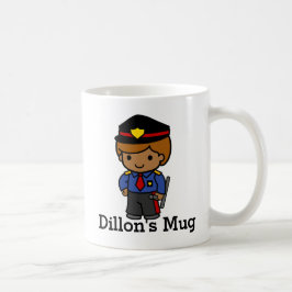 Niedlicher Polizist mit Schlagstock Kaffeetasse