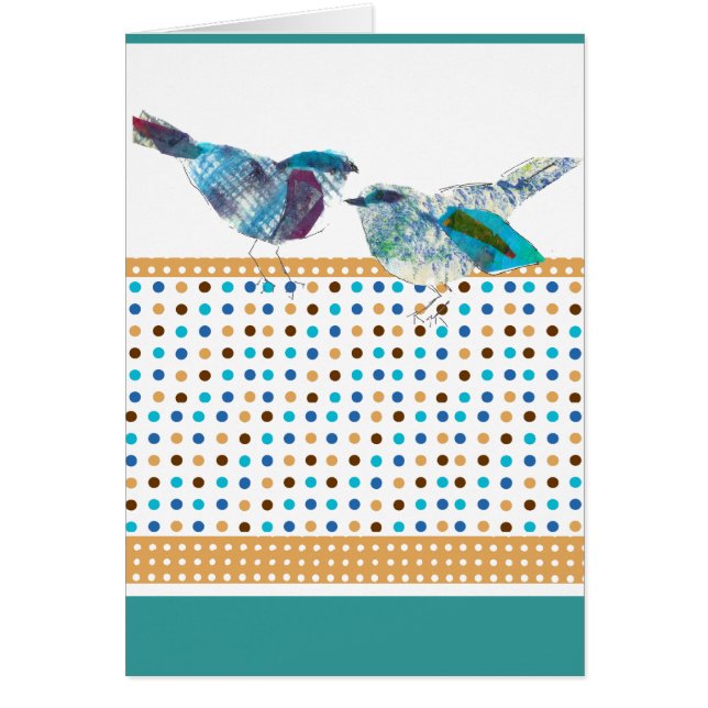 Niedlicher Polka-Punkt-blauer Vogel-moderner (Vorne)
