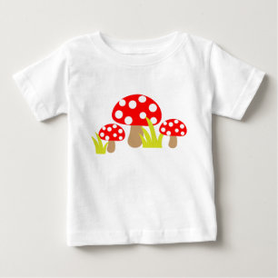 Niedlicher Polka-Punkt-Pilz - Baby-T - Shirt