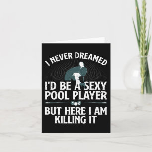 Niedlicher Pool Player Art für Männer Frauen Billa Karte
