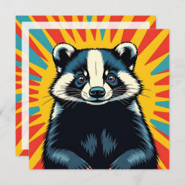 Niedlicher Pop Art Badger Blank