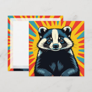 Niedlicher Pop Art Badger Blank