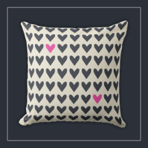 Niedlicher Pop Art Hearts in Mod, dunkelgrau und H