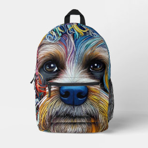 Niedlicher Pop Art Terrier Bedruckter Rucksack